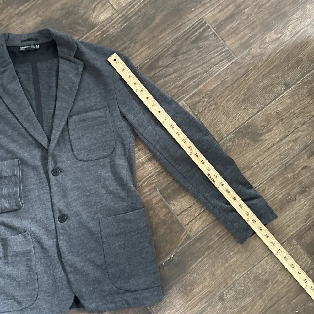 Icebreaker x TABI Goldwin Merino Wool Tech Blazer Men M Gray Sport Coat Travel